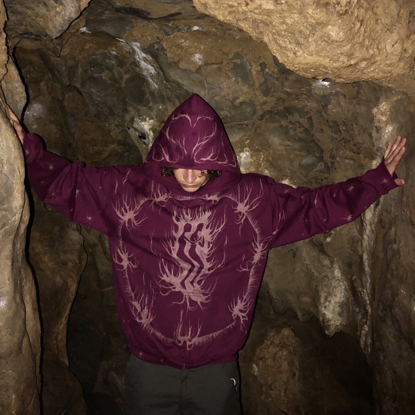 Ritual Hoodie Dark Red-Thibaut Knapp-APOC STORE