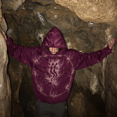 Ritual Hoodie Dark Red-Thibaut Knapp-APOC STORE