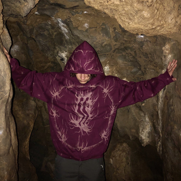 Ritual Hoodie Dark Red-Thibaut Knapp-APOC STORE