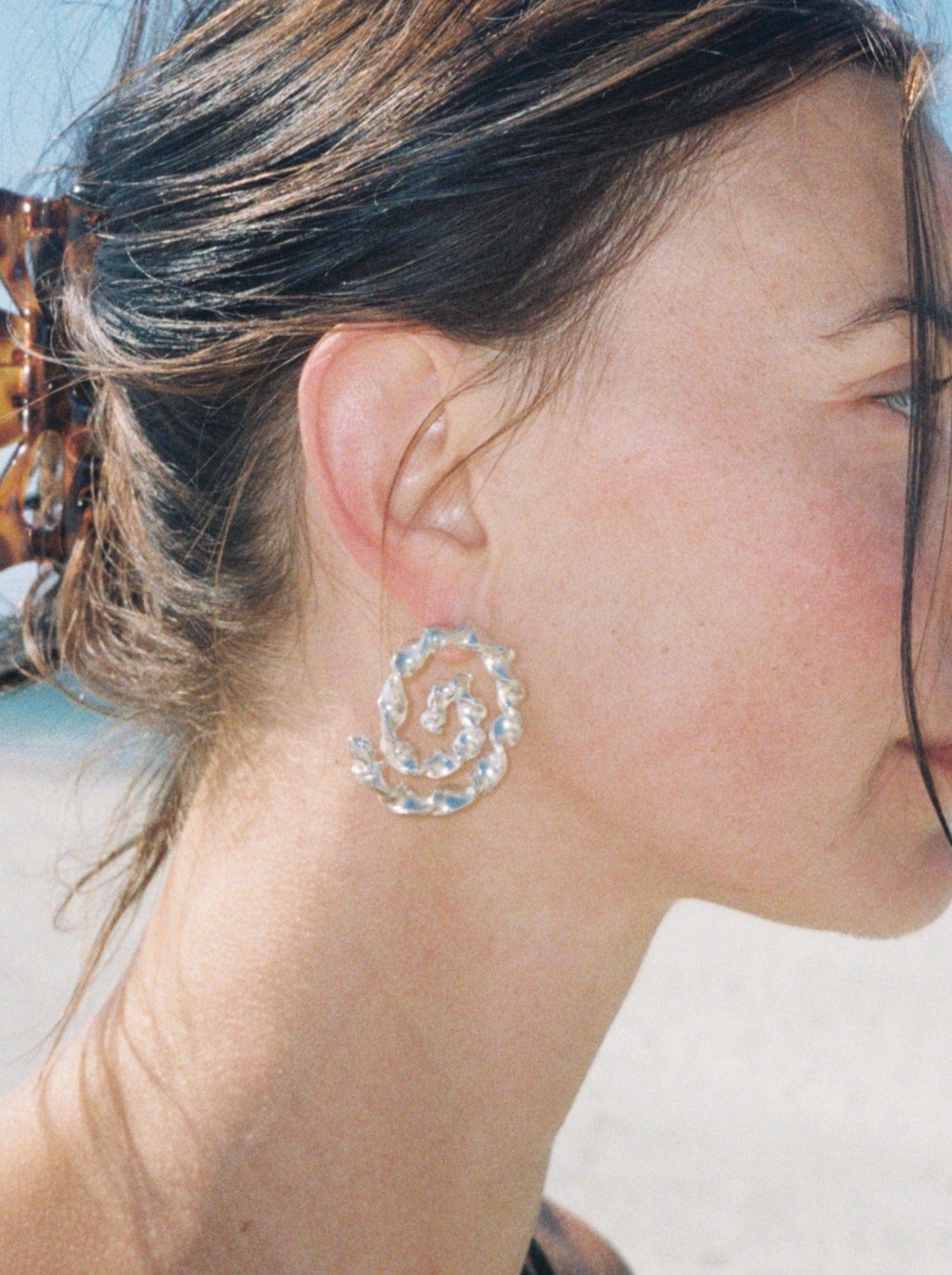 Spiral Twin Earrings-ISA Collection-APOC STORE