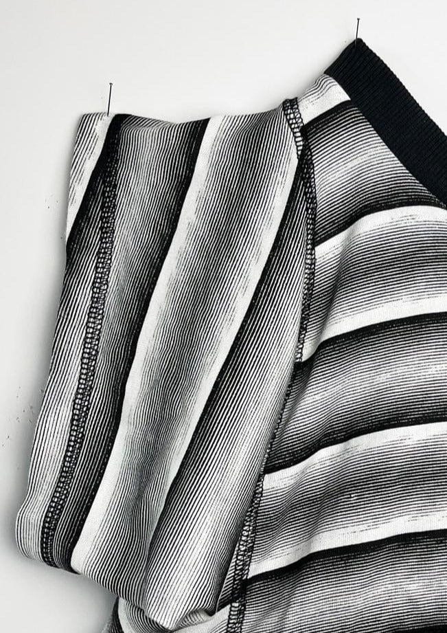 Black & White Micro Stripe Underwear Crop - Top 1 of 1-Pip Paz-Howlett-APOC STORE