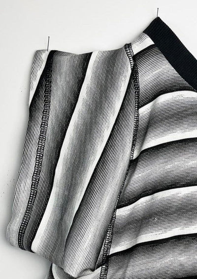 Black & White Micro Stripe Underwear Crop - Top 1 of 1-Pip Paz-Howlett-APOC STORE