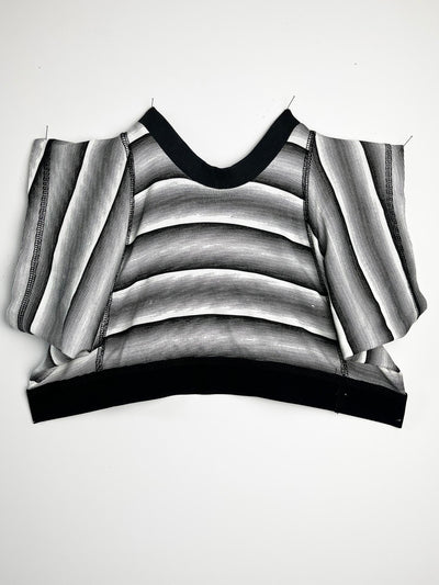 Black & White Micro Stripe Underwear Crop - Top 1 of 1-Pip Paz-Howlett-APOC STORE