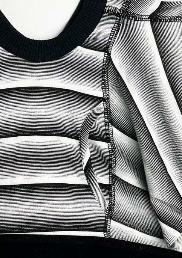 Black & White Micro Stripe Underwear Crop - Top 1 of 1-Pip Paz-Howlett-APOC STORE