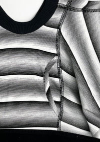 Black & White Micro Stripe Underwear Crop - Top 1 of 1-Pip Paz-Howlett-APOC STORE