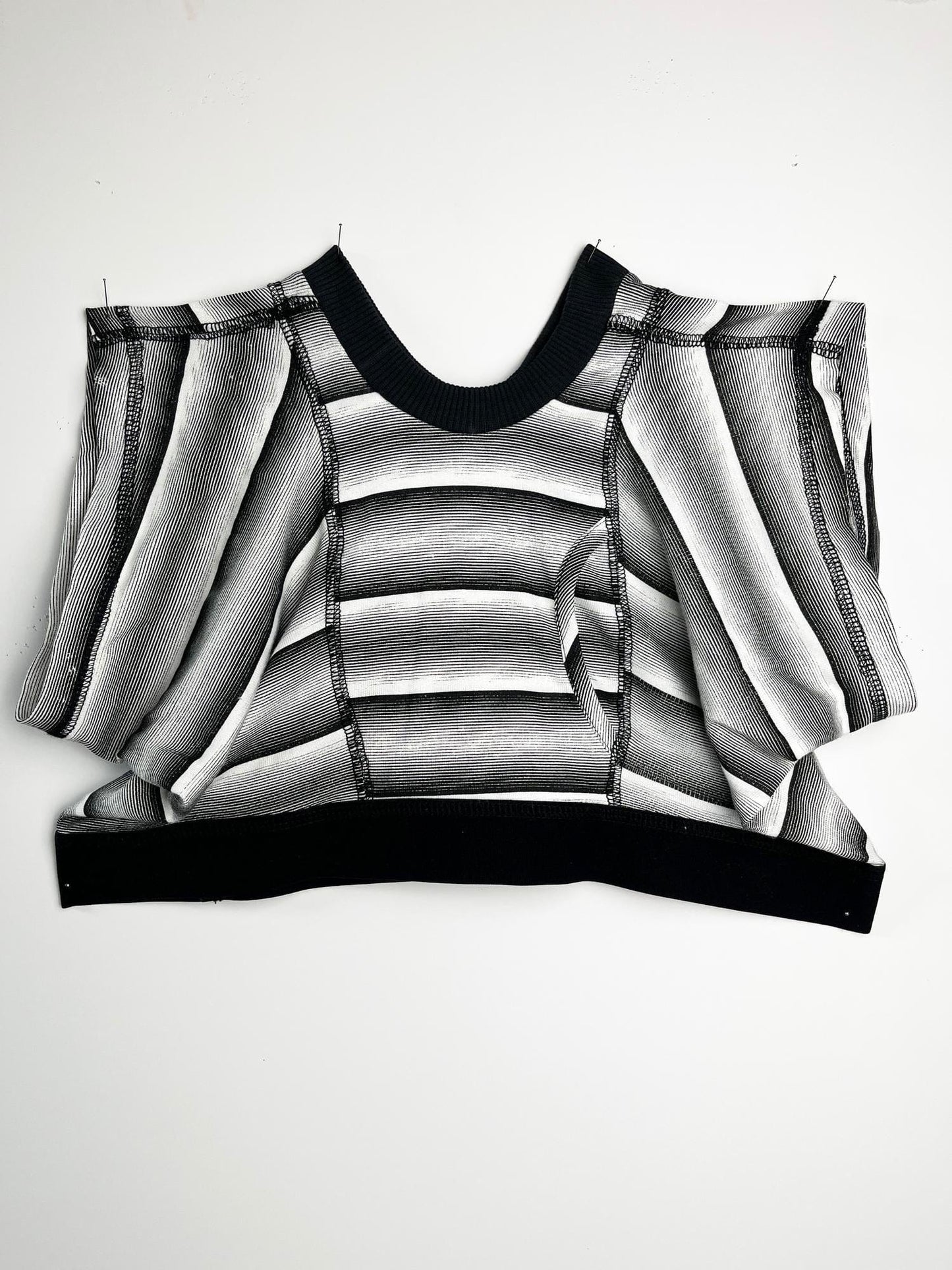 Black & White Micro Stripe Underwear Crop - Top 1 of 1-Pip Paz-Howlett-APOC STORE