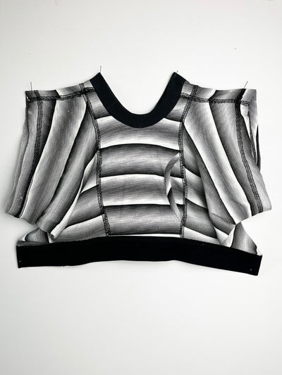Black & White Micro Stripe Underwear Crop - Top 1 of 1-Pip Paz-Howlett-APOC STORE