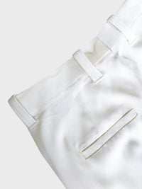 UTU - White Stain Print Pleated Trousers-Ella Boucht-APOC STORE