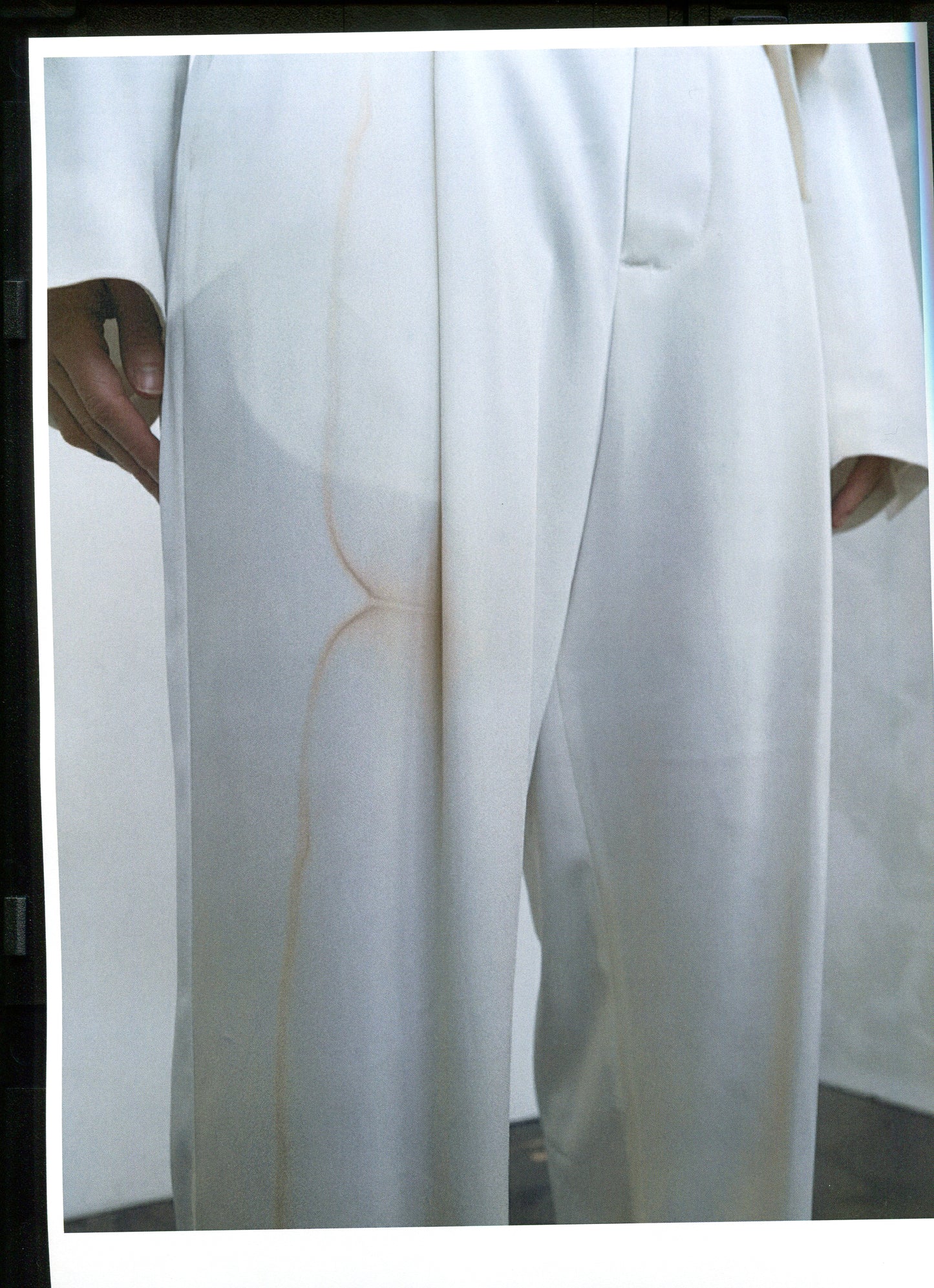 UTU - White Stain Print Pleated Trousers-Ella Boucht-APOC STORE