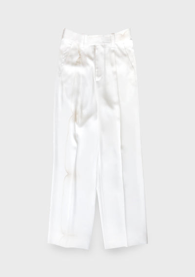 UTU - White Stain Print Pleated Trousers-Ella Boucht-APOC STORE