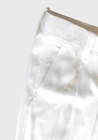 UTU - White Stain Print Pleated Trousers-Ella Boucht-APOC STORE