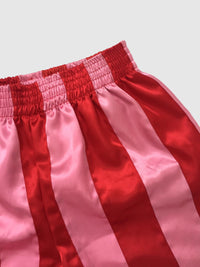 Ribbon Shorts Red & Pink-Adam Jones-APOC STORE