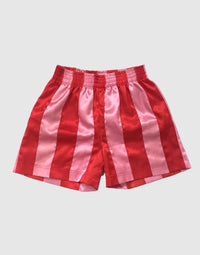 Ribbon Shorts Red & Pink-Adam Jones-APOC STORE
