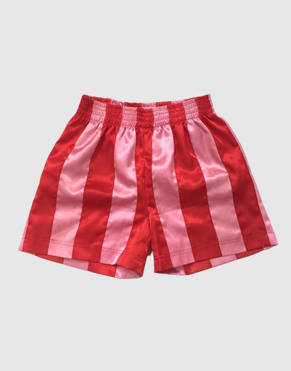 Ribbon Shorts Red & Pink-Adam Jones-APOC STORE