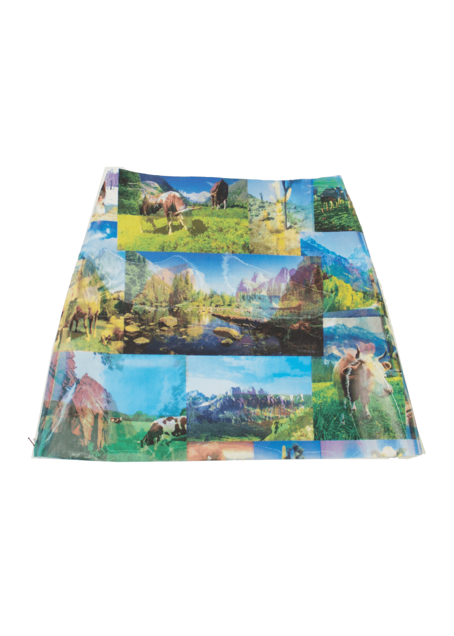 Lenticular Landscape Mini Skirt-Leeann Huang-APOC STORE