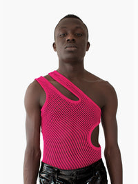 Cut-Out String Vest Pink-MMRMS Studio-APOC STORE