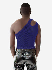 Cut-Out String Vest Blue-MMRMS Studio-APOC STORE