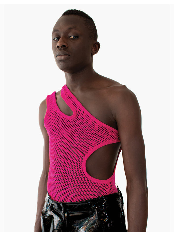 Cut-Out String Vest Pink-MMRMS Studio-APOC STORE