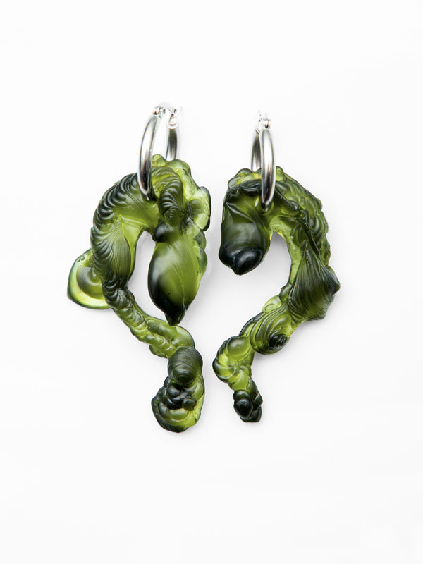 Marble Green Bioresin Hoops-Vanessa Schindler-APOC STORE