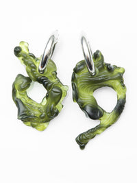 Large Marble Green Bioresin Hoops-Vanessa Schindler-APOC STORE