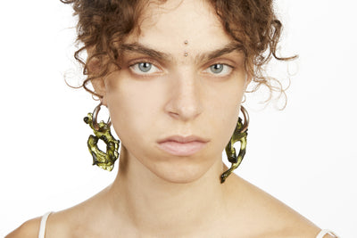 Large Marble Green Bioresin Hoops-Vanessa Schindler-APOC STORE