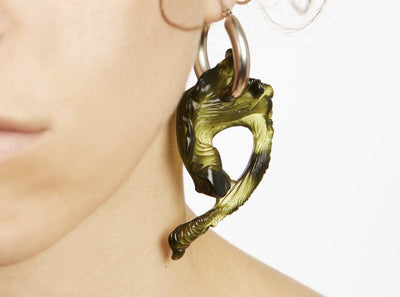 Large Marble Green Bioresin Hoops-Vanessa Schindler-APOC STORE