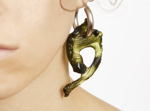 Large Marble Green Bioresin Hoops-Vanessa Schindler-APOC STORE