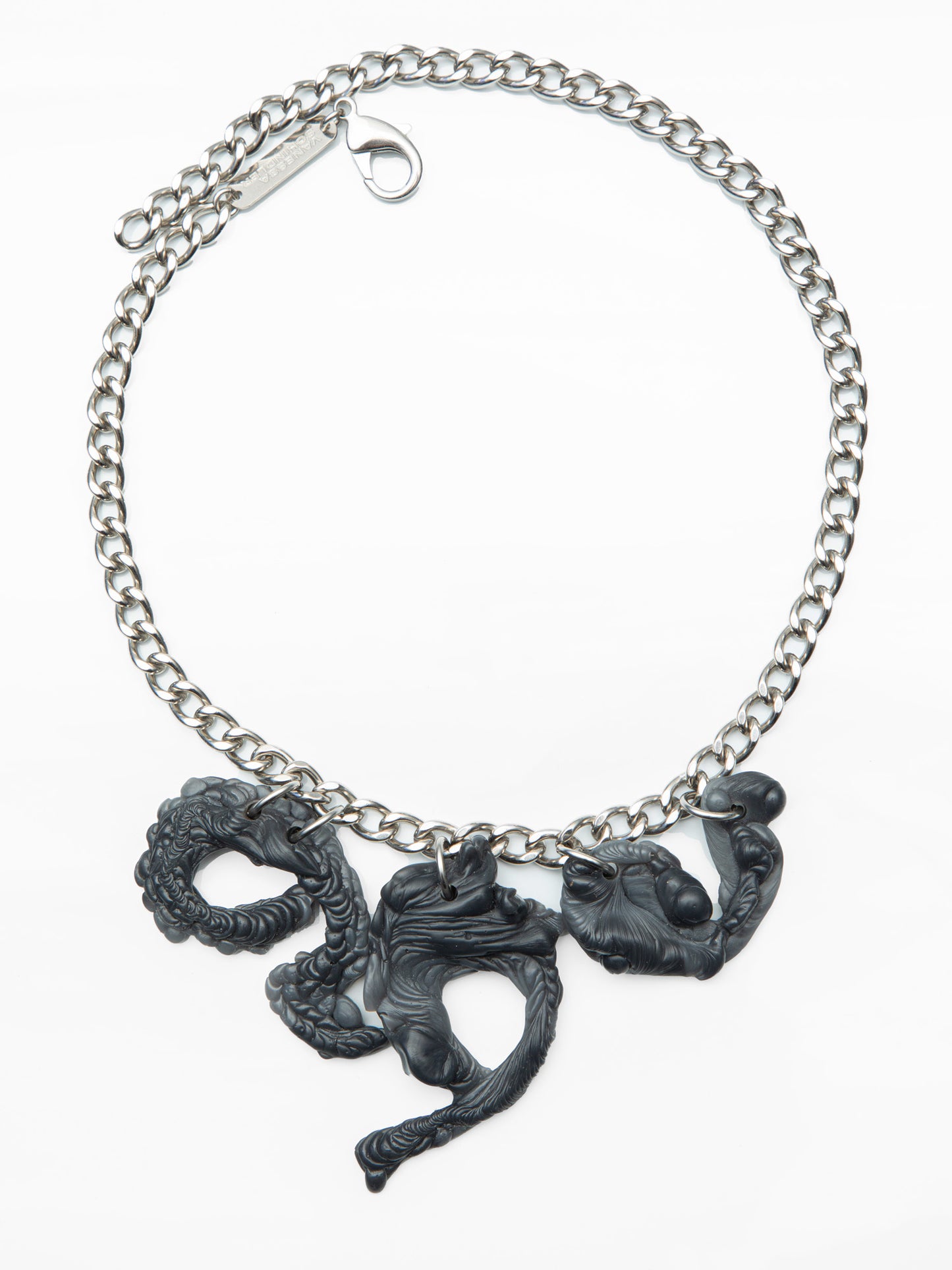 Grey Bioresin Chain Necklace-Vanessa Schindler-APOC STORE