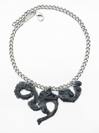 Grey Bioresin Chain Necklace-Vanessa Schindler-APOC STORE
