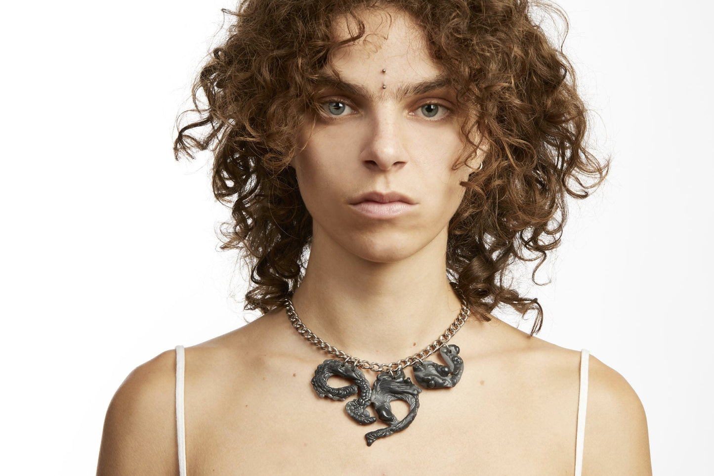 Grey Bioresin Chain Necklace-Vanessa Schindler-APOC STORE