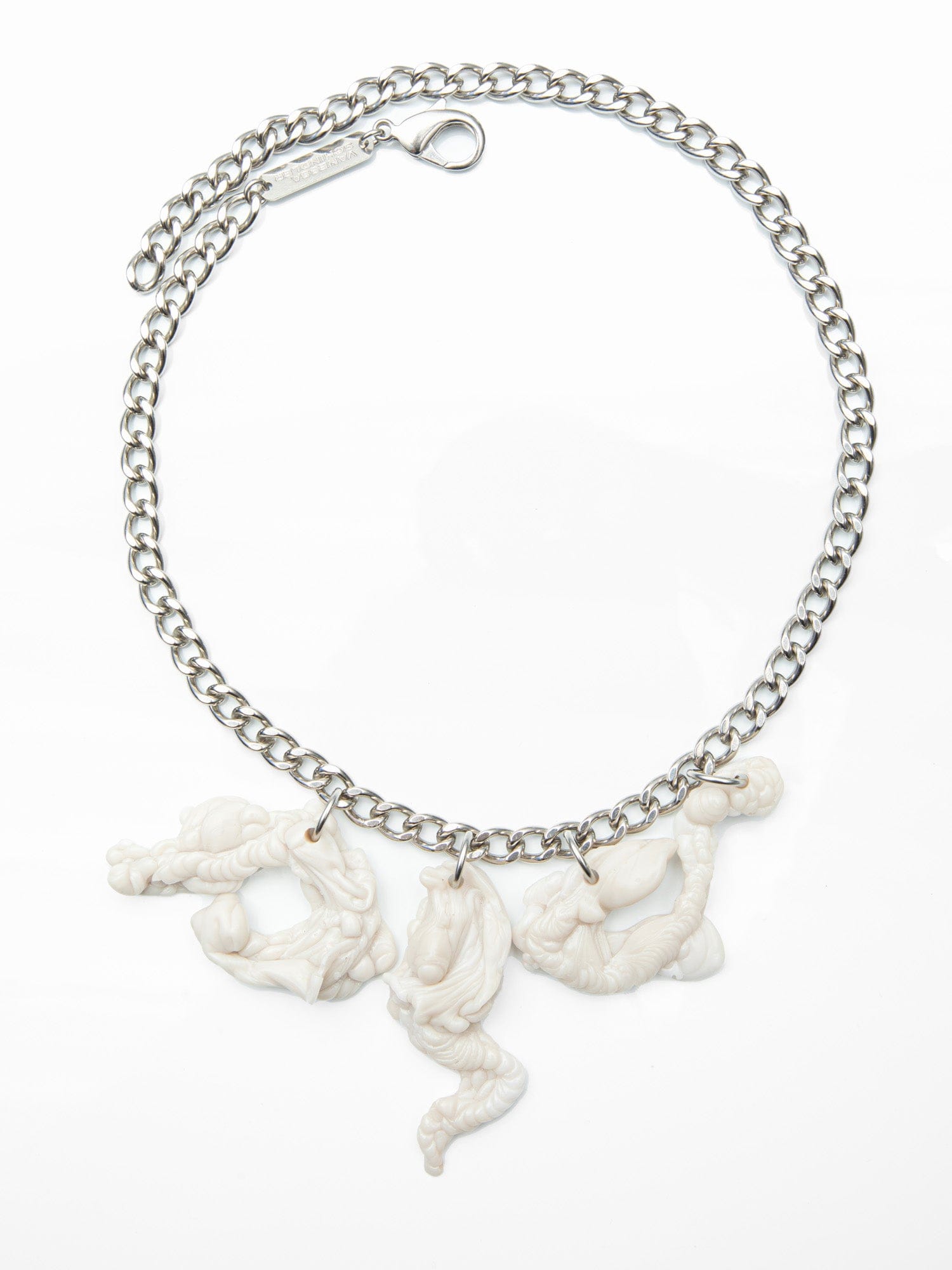 Cream Bioresin Chain Necklace-Vanessa Schindler-APOC STORE