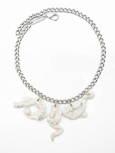 Cream Bioresin Chain Necklace-Vanessa Schindler-APOC STORE