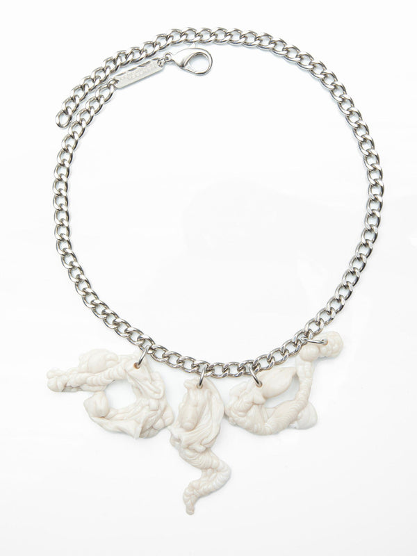 Cream Bioresin Chain Necklace-Vanessa Schindler-APOC STORE