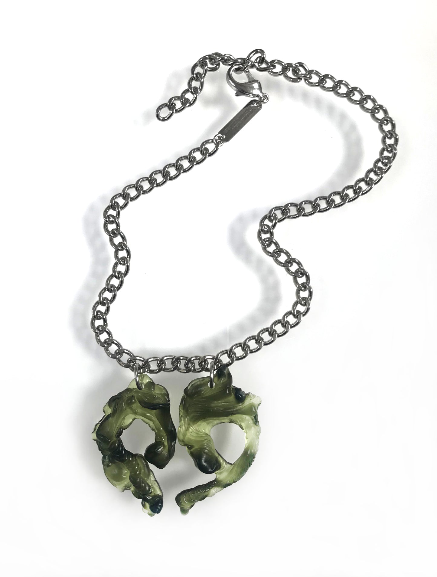 Marble Green Bioresin Necklace-Vanessa Schindler-APOC STORE