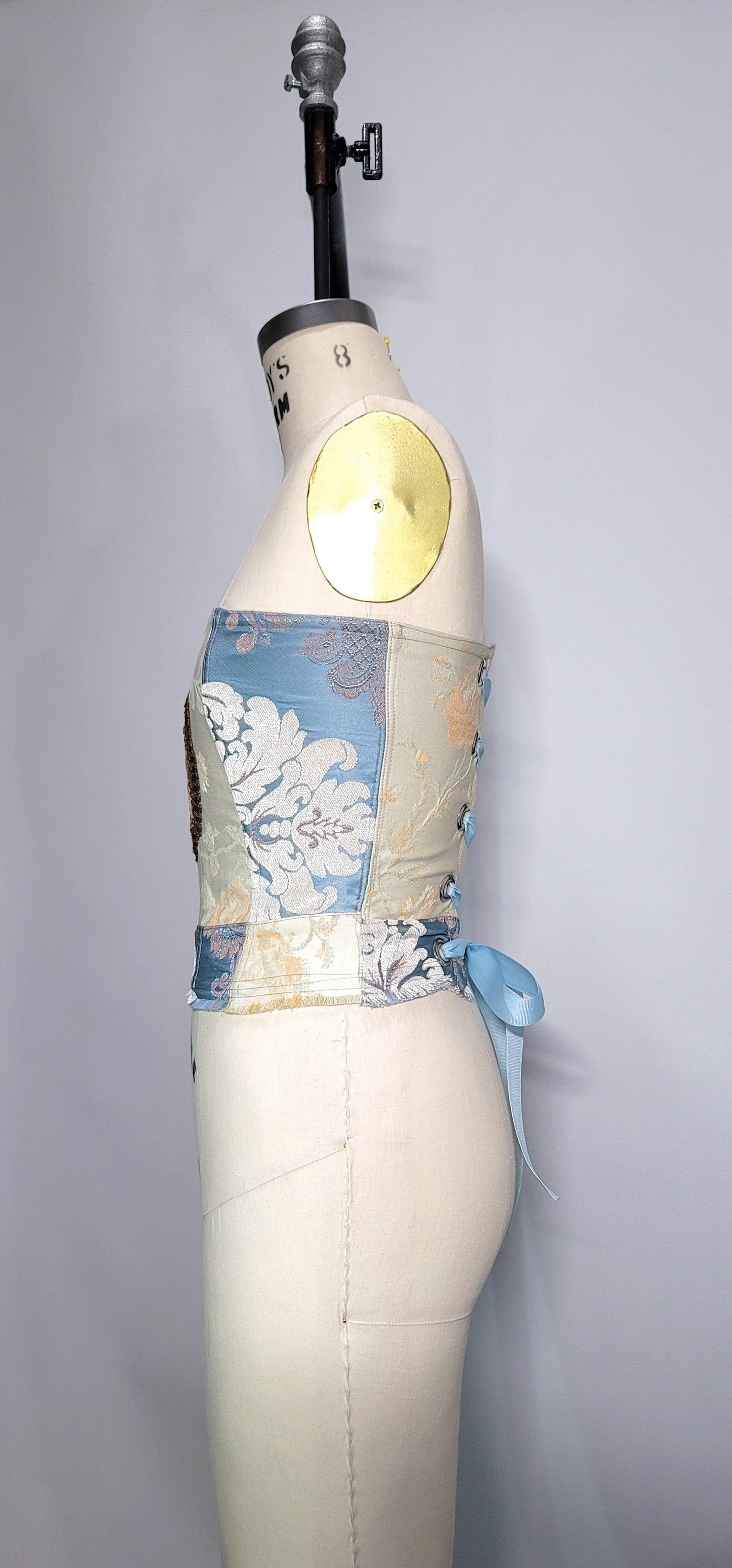 Antique Victorian Table Round Tapestry Corset-Kristin Mallison-APOC STORE