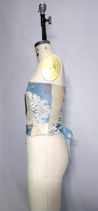Antique Victorian Table Round Tapestry Corset-Kristin Mallison-APOC STORE
