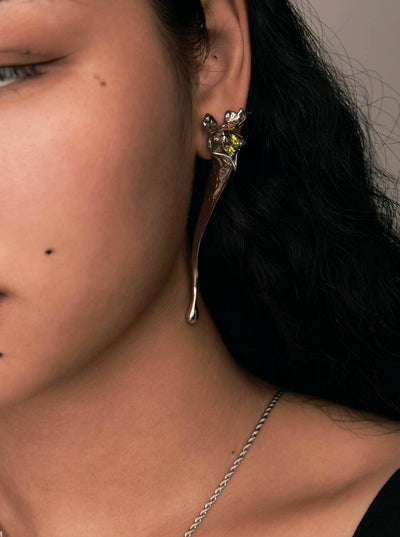 Silver Sarracenia Earring-Ancient Future-APOC STORE