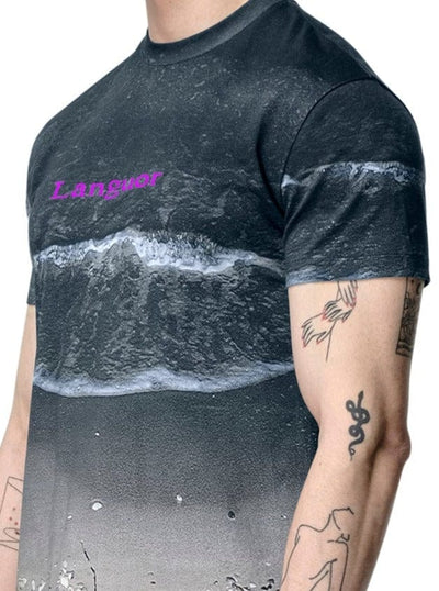 Night Shore Embroidered Tee-XIMONLEE-APOC STORE