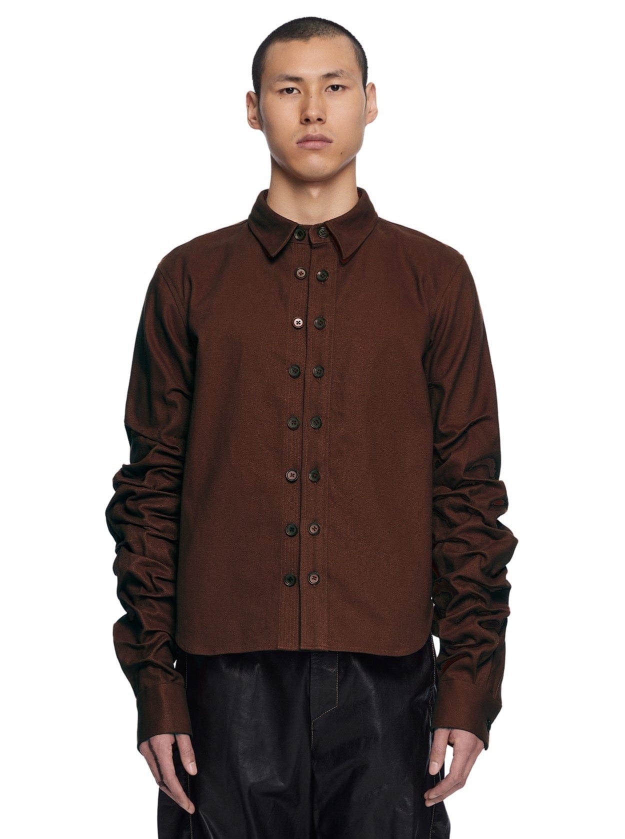 Gathered Sleeve Shirt-XIMONLEE-APOC STORE