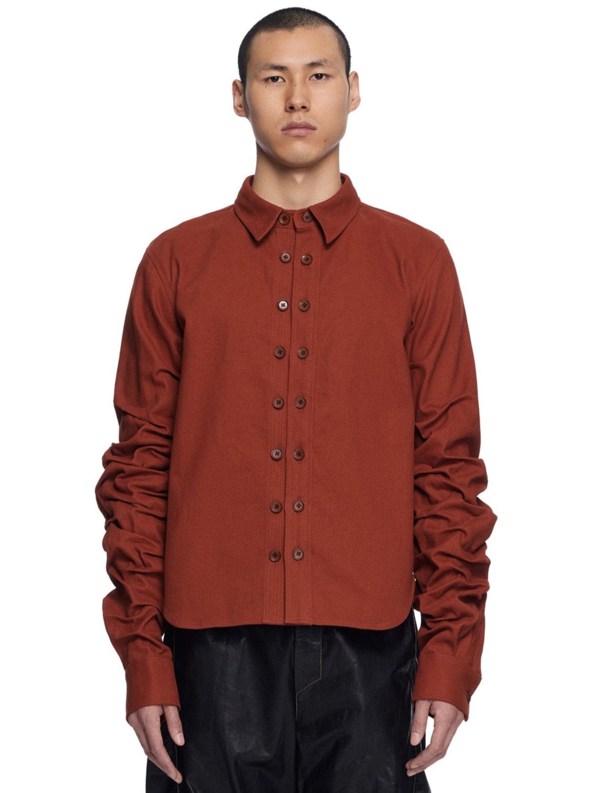 Gathered Sleeve Shirt-XIMONLEE-APOC STORE
