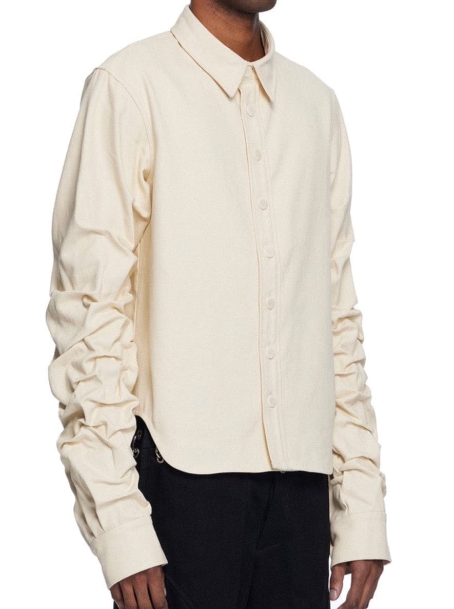 Gathered Sleeve Shirt-XIMONLEE-APOC STORE