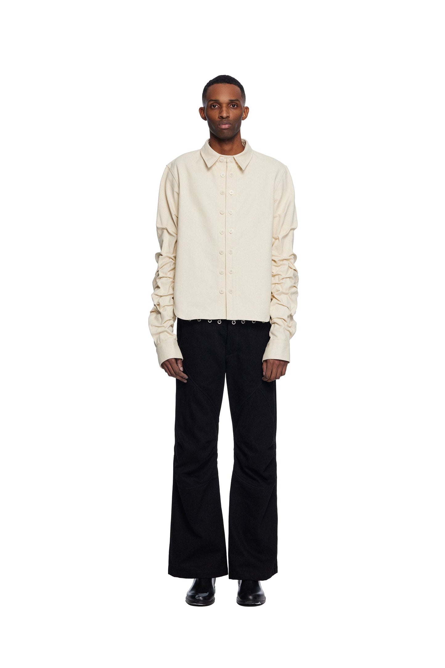 Gathered Sleeve Shirt-XIMONLEE-APOC STORE