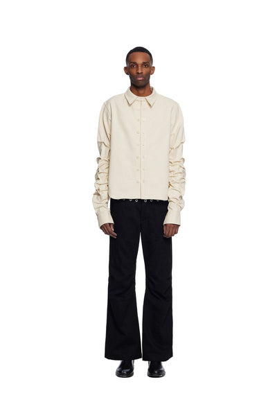 Gathered Sleeve Shirt-XIMONLEE-APOC STORE