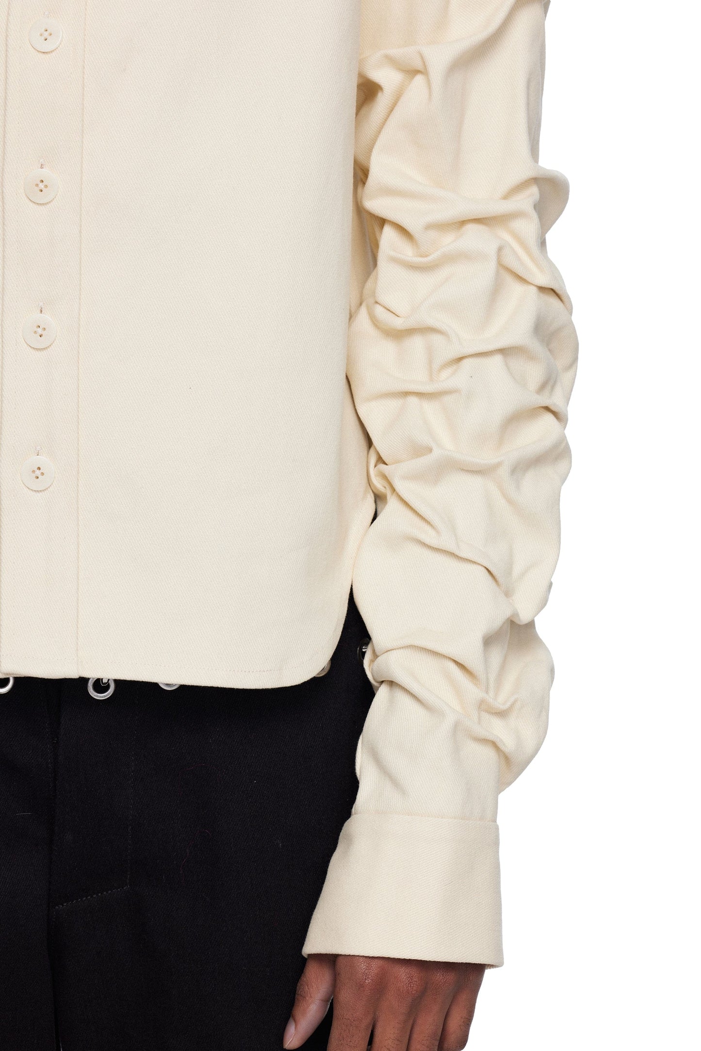 Gathered Sleeve Shirt-XIMONLEE-APOC STORE