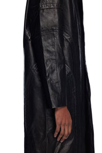 Panelled Leather Coat-XIMONLEE-APOC STORE