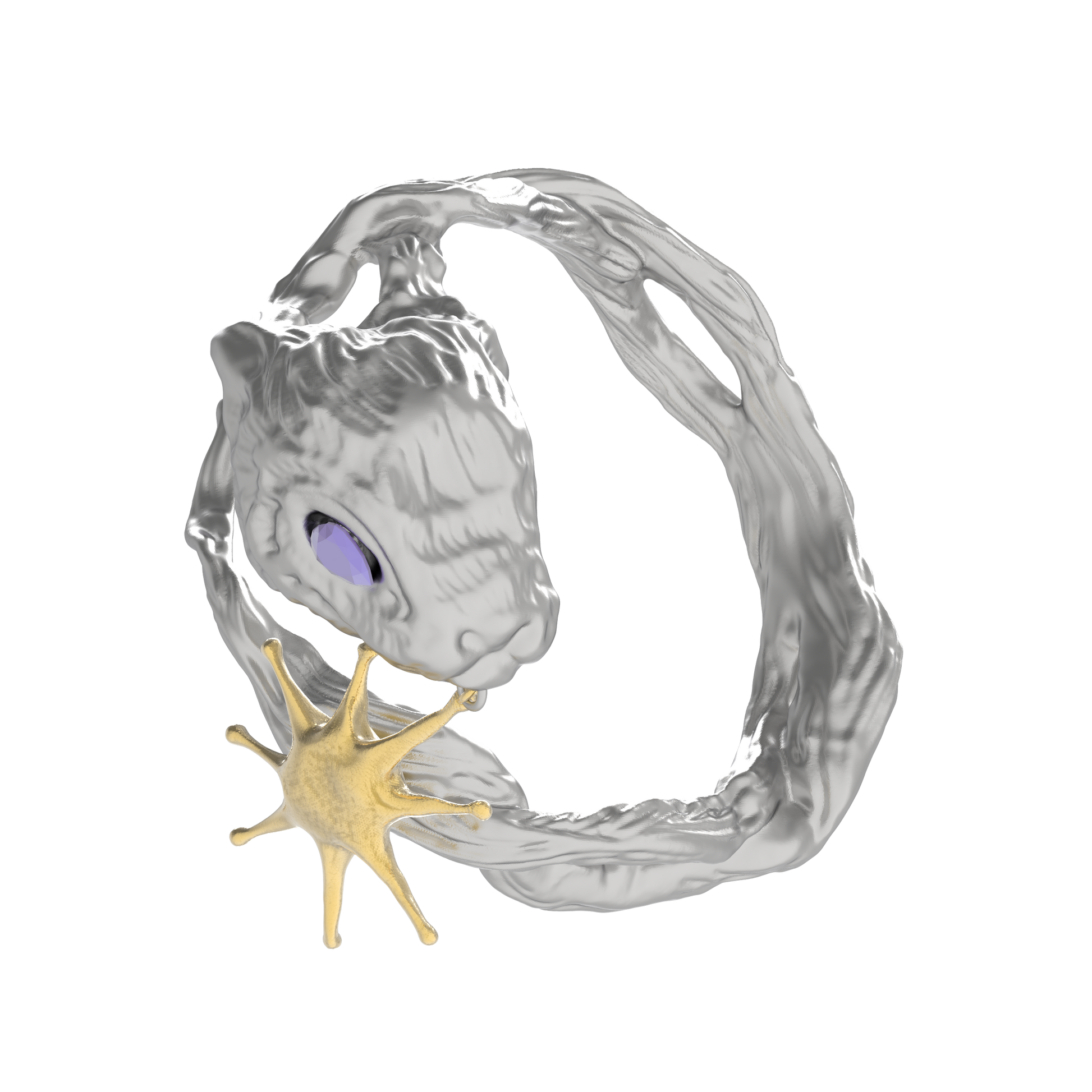 Silver Lucky Rabbit Ring with Stars-Ancient Future-APOC STORE