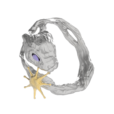 Silver Lucky Rabbit Ring with Stars-Ancient Future-APOC STORE