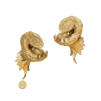 Brass Latiaxis Earrings-Ancient Future-APOC STORE