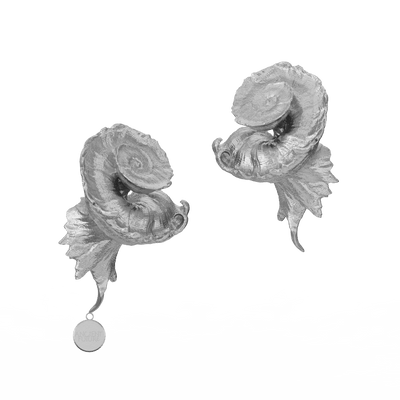 Sterling Silver Latiaxis Earrings-Ancient Future-APOC STORE