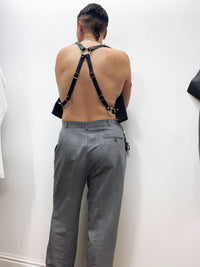 Leather Harness Waistcoat Black-Ella Boucht-APOC STORE
